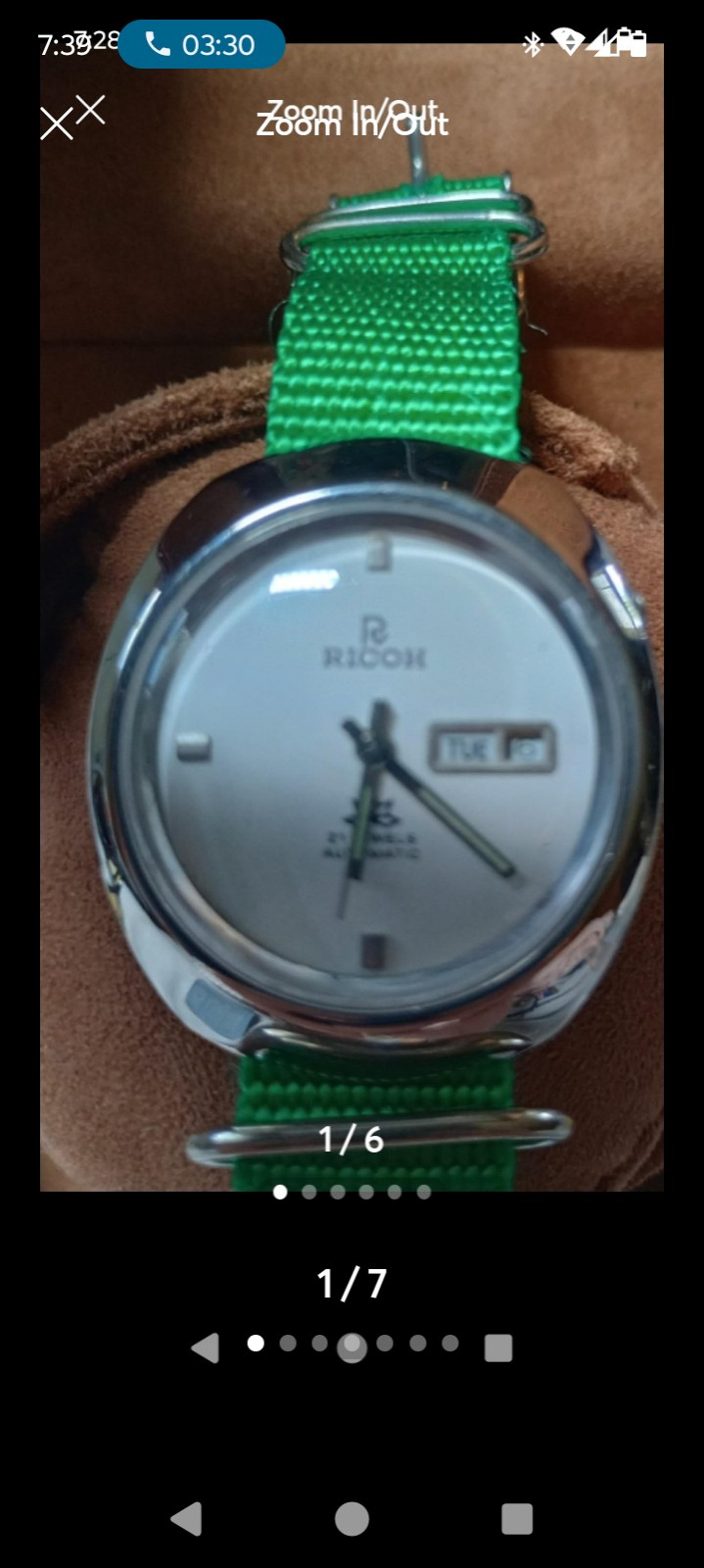 VINTAGE RICOH 21 JEWEL AUTOMATIC WHITE-FACED VERY BEAUTIFUL MEN'S WRIST WATCH