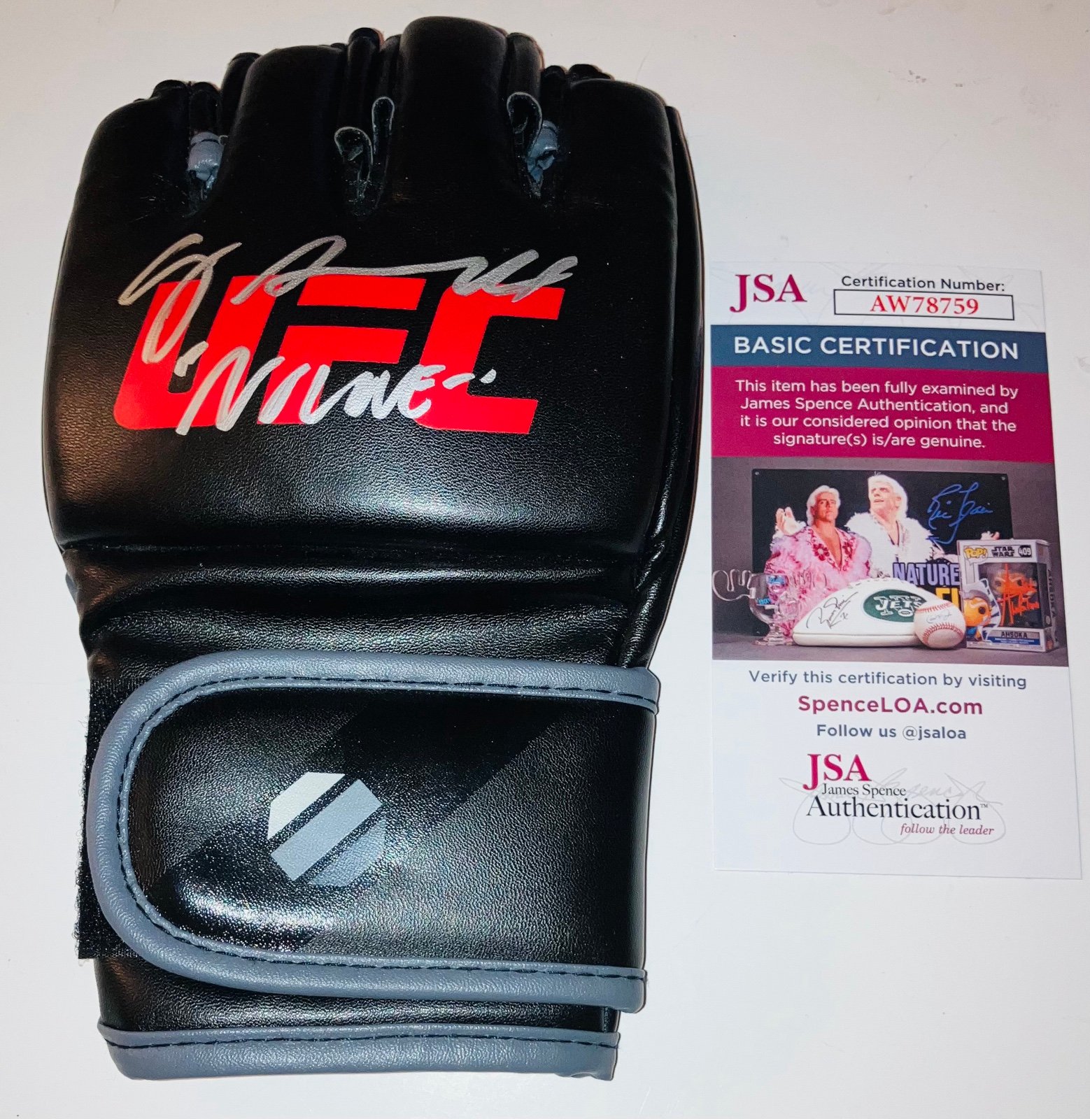 CODY GARBRANDT MMA STAR SIGNED AUTOGRAPHED UFC GLOVE INSC NO LOVE JSA COA RARE 2