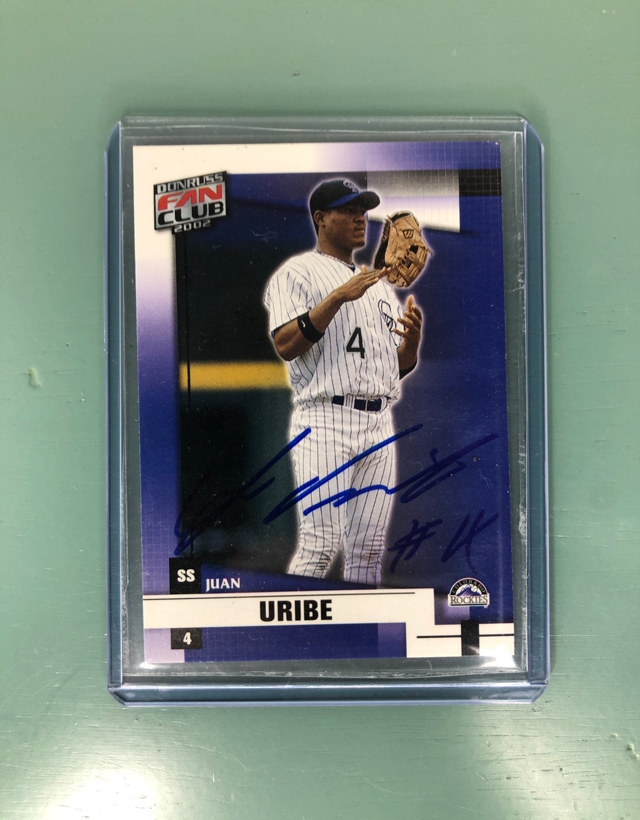 Signed Juan Uribe Card (COA)