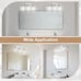 3-Light Vanity Light, Brushed Nickel Bathroom Lighting Fixtures Over Mirror