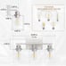 3-Light Vanity Light, Brushed Nickel Bathroom Lighting Fixtures Over Mirror