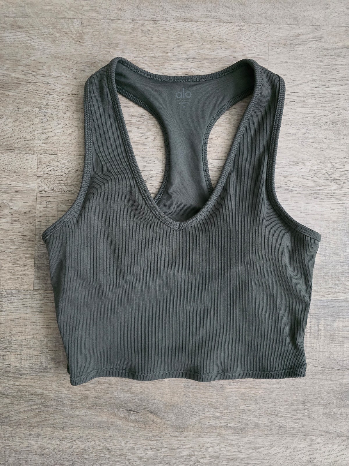 Alo Yoga Goddess Ribbed Cropped Racerback Tank