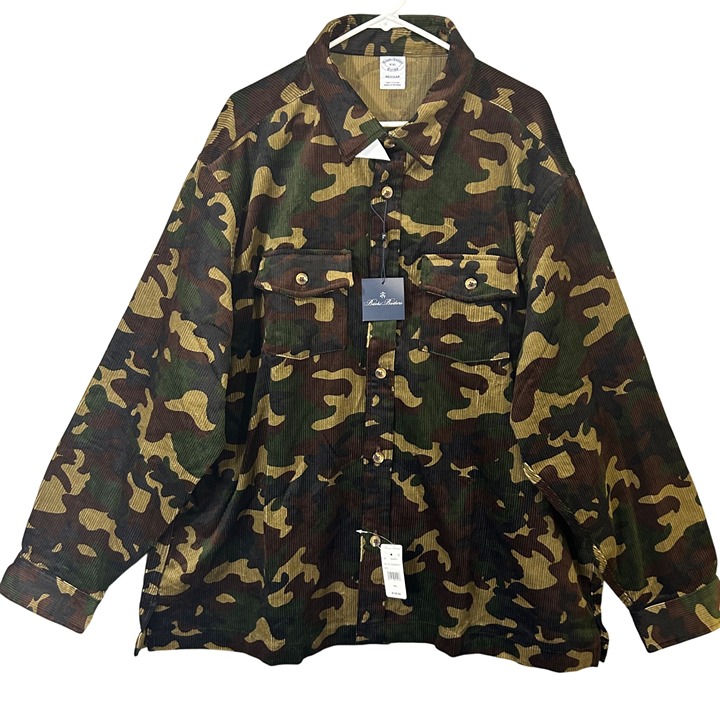 Brooks Brothers Men's Size XXL Camo Corduroy Shirt Jacket NWT