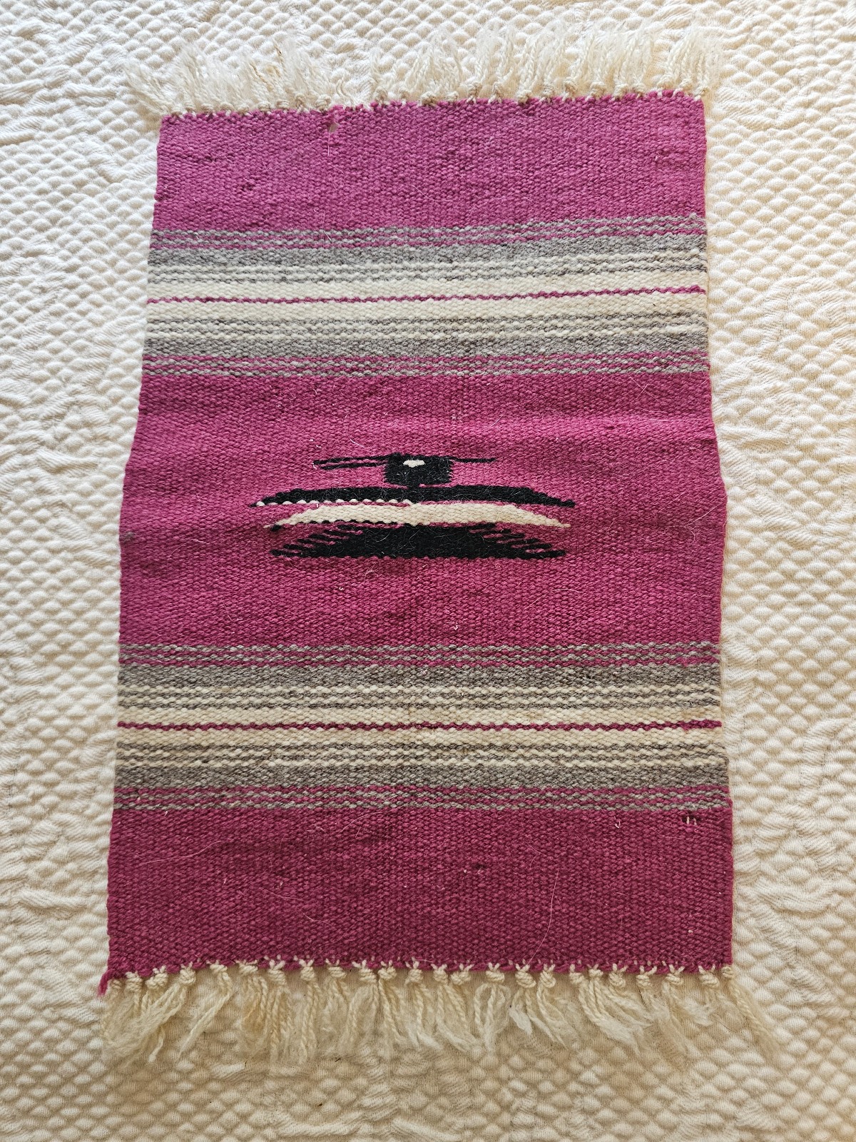 Small vintage Navajo wall hanging, 12" x 15".