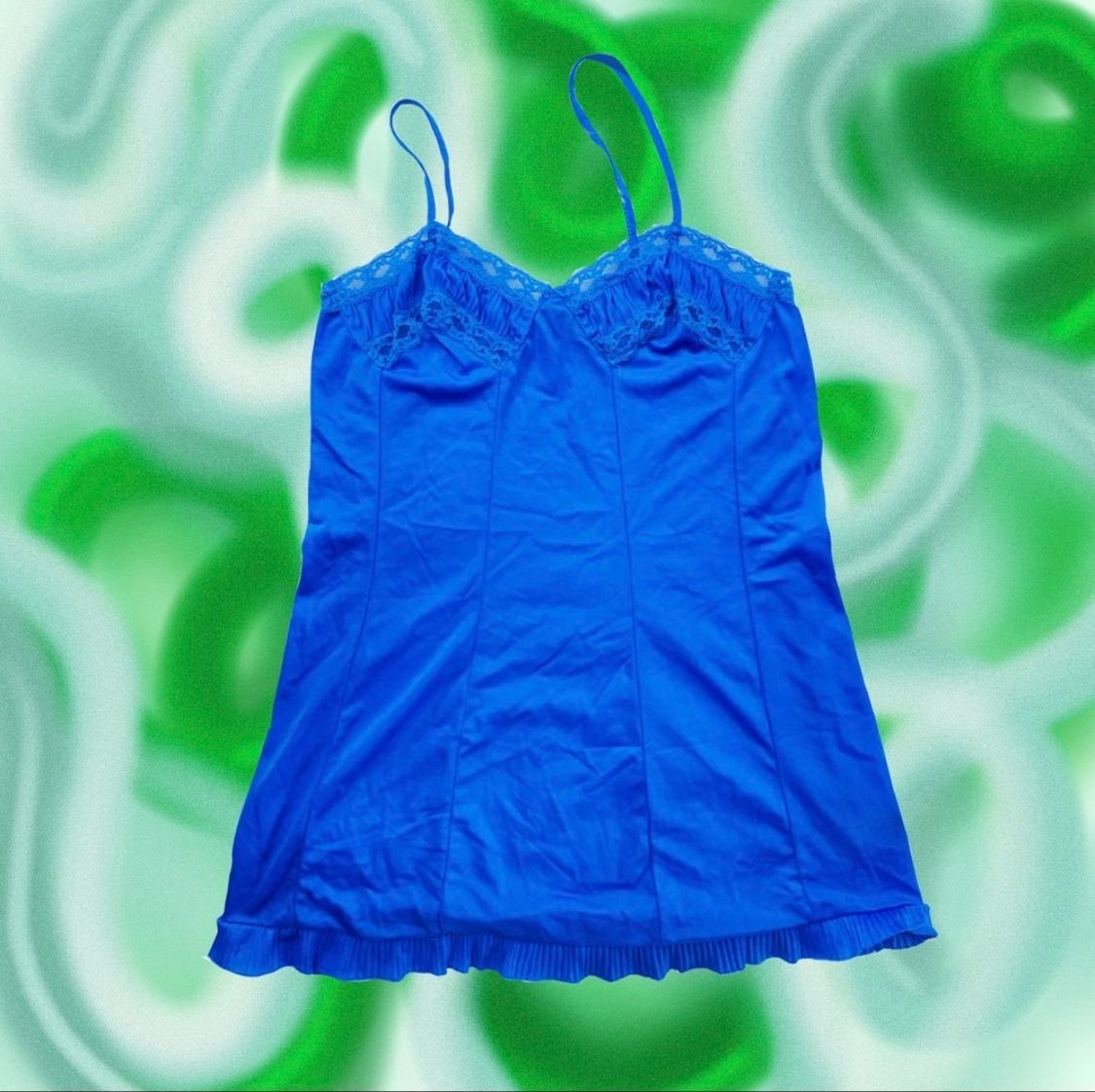 Jean Paul Gaultier Bright Blue Lingerie Micro Mini Dress