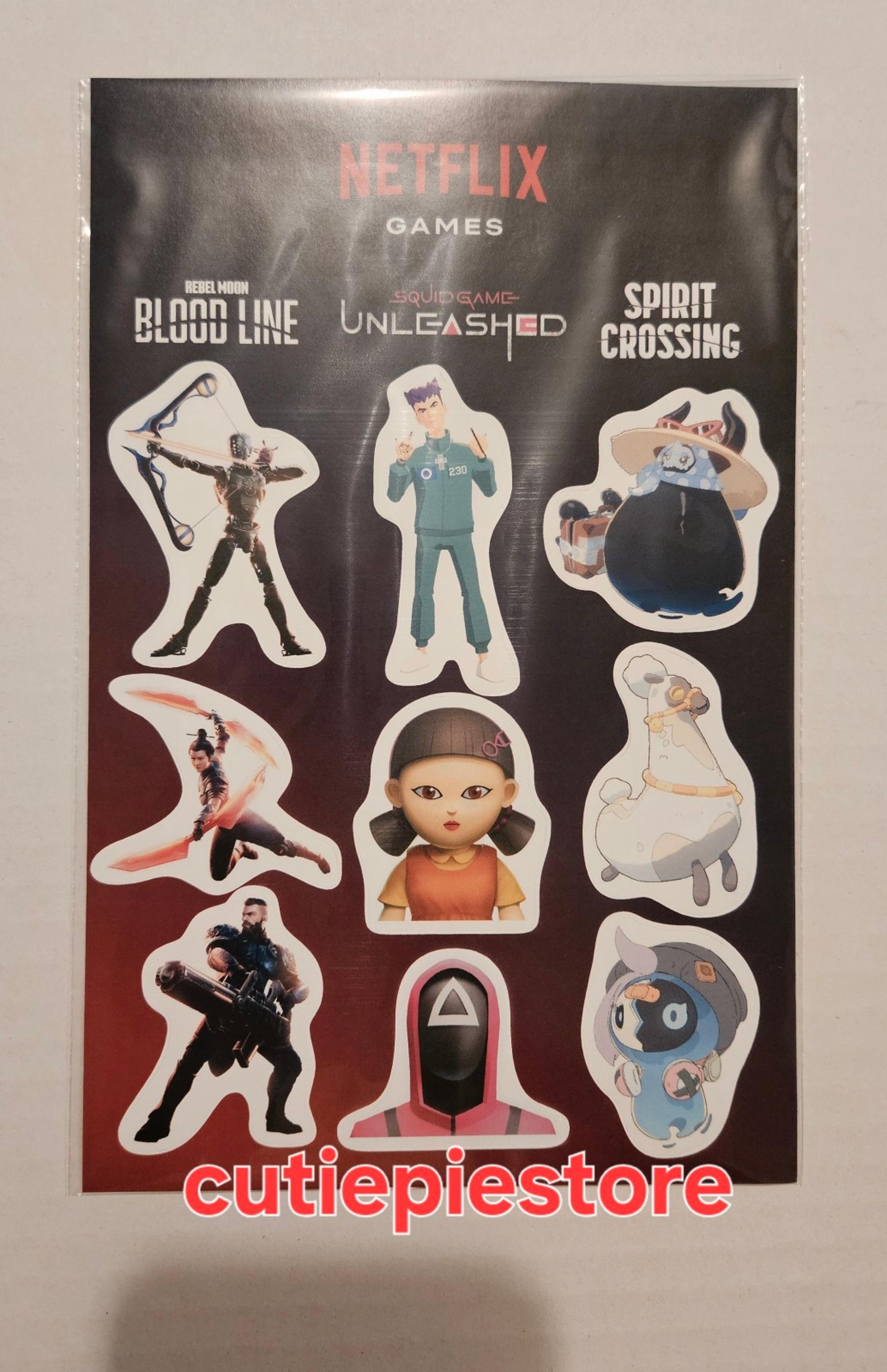 Anime expo 2025 squid games Rebel Moon bloodline sticker sheet promo