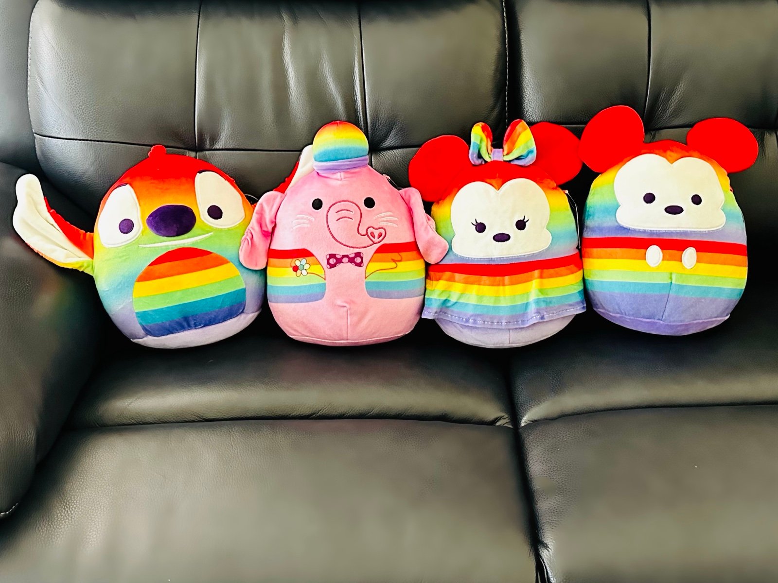 Kellytoy Squishmallow 10” Disney Pride Collection Mickey Minnie Stitch Bing Bong