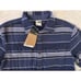 90 Mens The North Face Organic Fiber Arroyo Blue Flannel Button Shirt Small