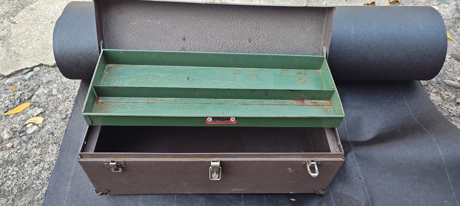 Kennedy Antique tool Box 1950s model CS-19 WITH FOLD DOWN TRAY