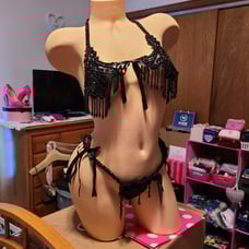 Rare ♥︎ Victoria's Secret Y2K Exotic Beaded Fringe Set Size Sm ♥︎