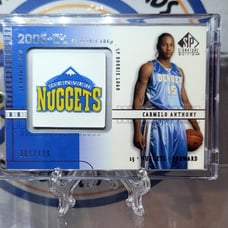 CARMELO ANTHONY RC CARD UPPER DECK SP SIGNATURE EDITION DENVER LOGO #301/499