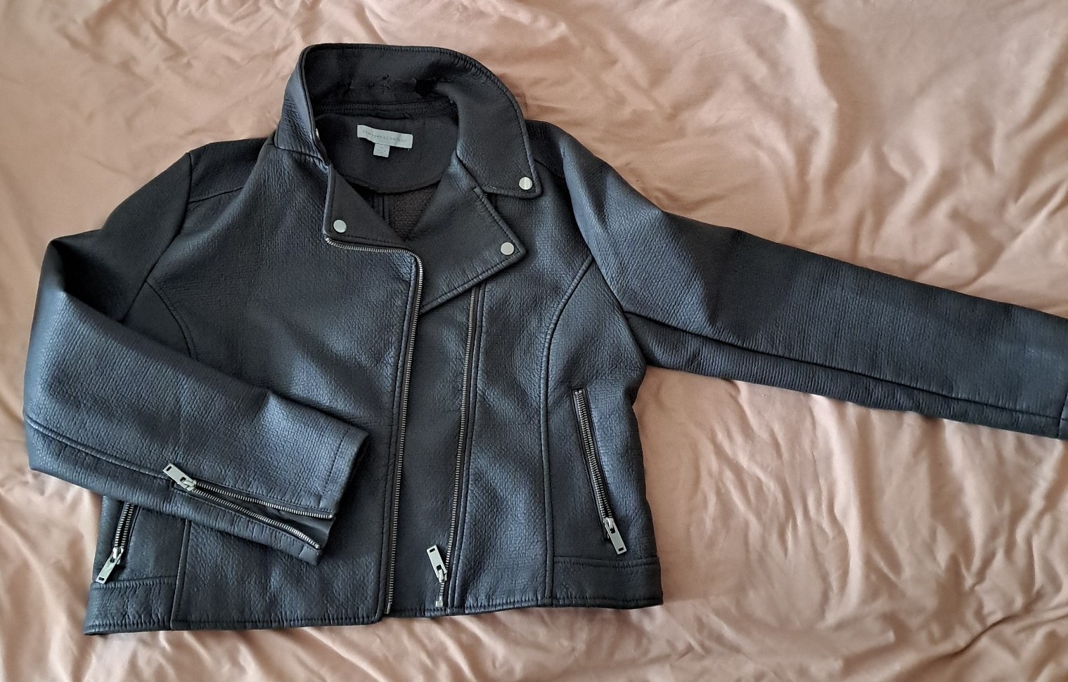 NY&C Grey PU leather jacket