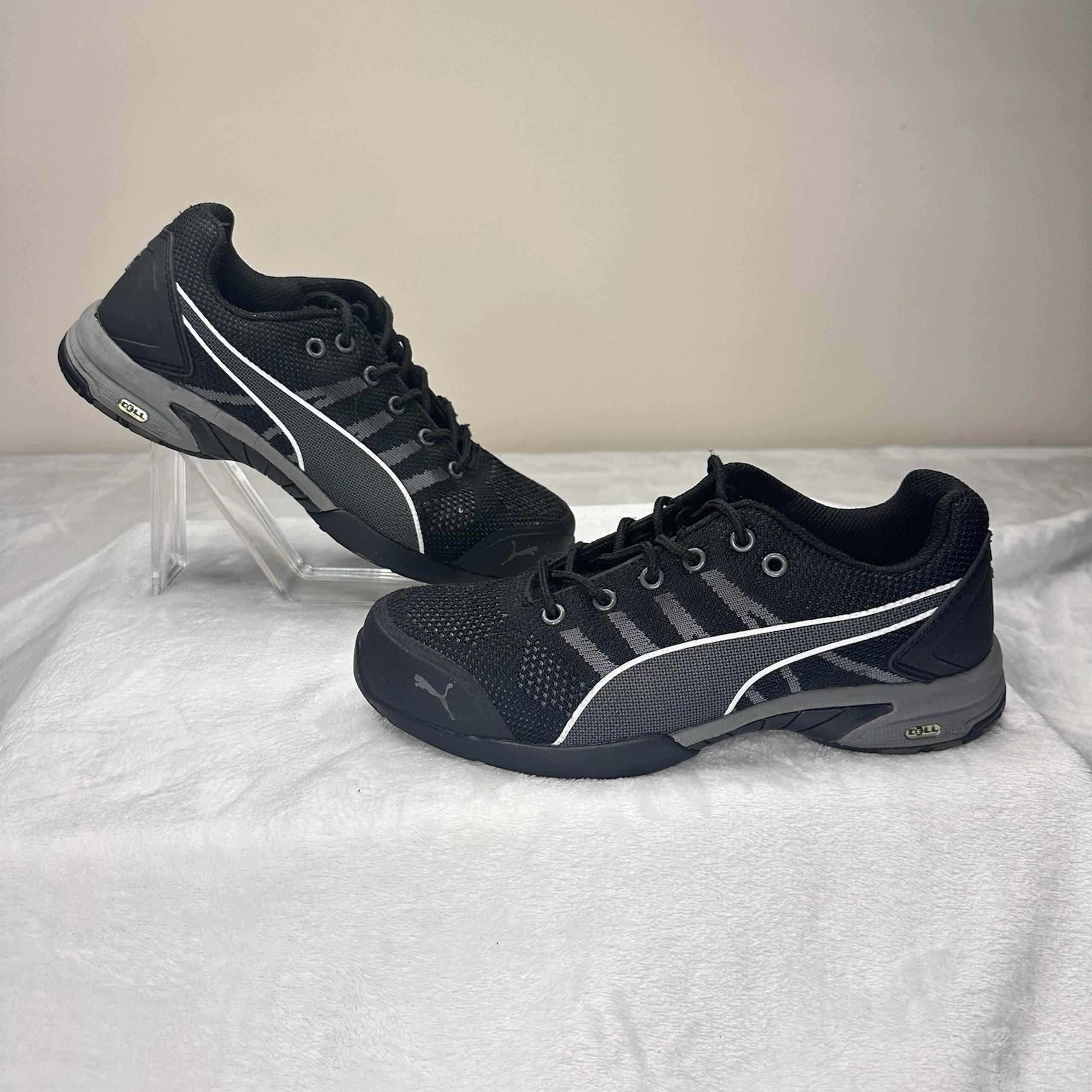 Puma Safety Shoe Velocity WNS Low Black ASTM F2413-11 Women's 6.5 Very Good