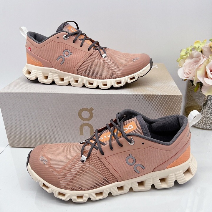 On Cloud X 3 Shift Running Traning Shoe Cork/ Fawn Pink Womens Size US 7.5