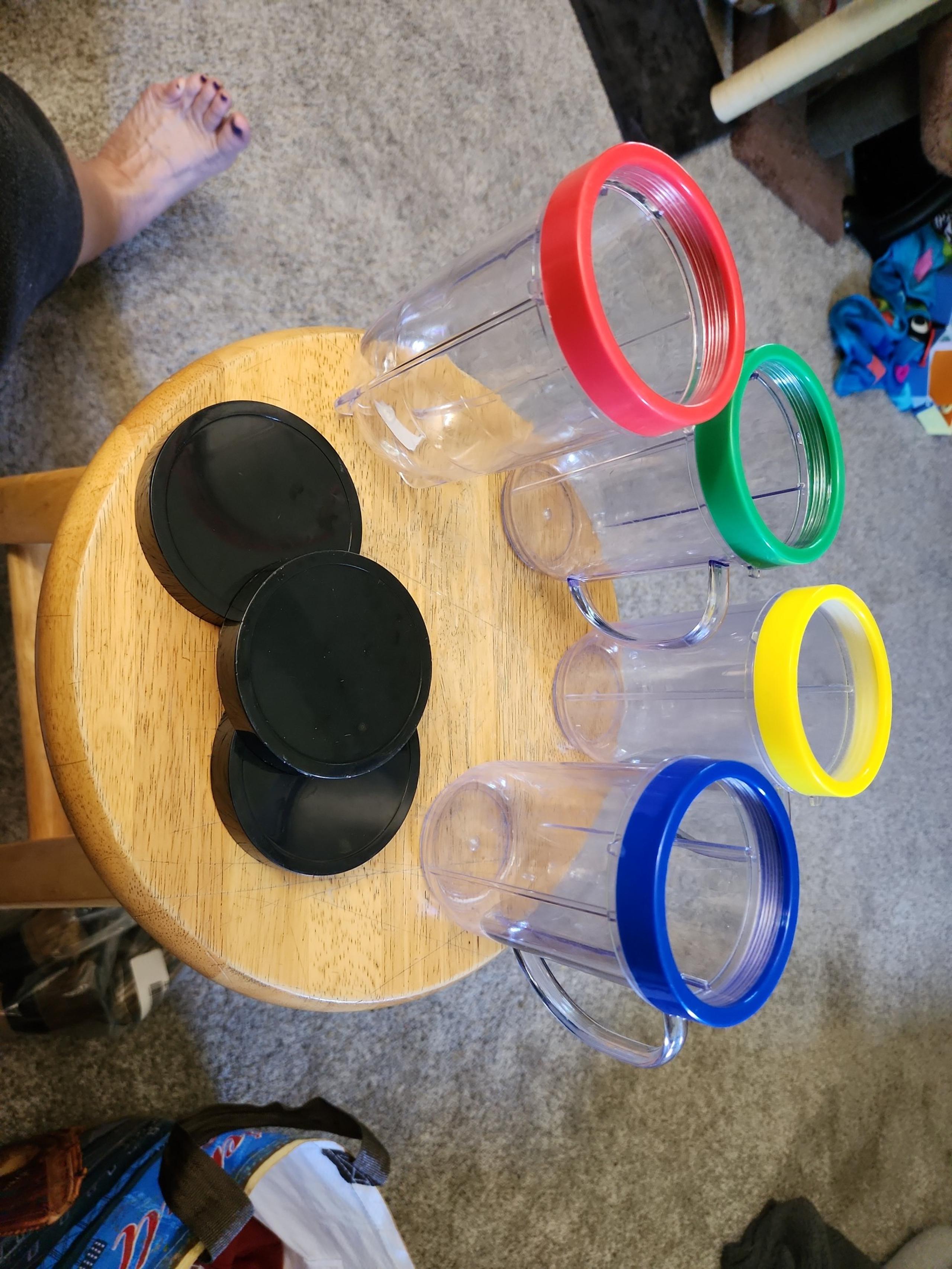 Magic Bullet replacement cups with rings/lids