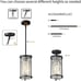 Dining Room Light Fixture Semi Flush Mount Crystal Chandelier Black Metal
