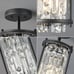 Dining Room Light Fixture Semi Flush Mount Crystal Chandelier Black Metal