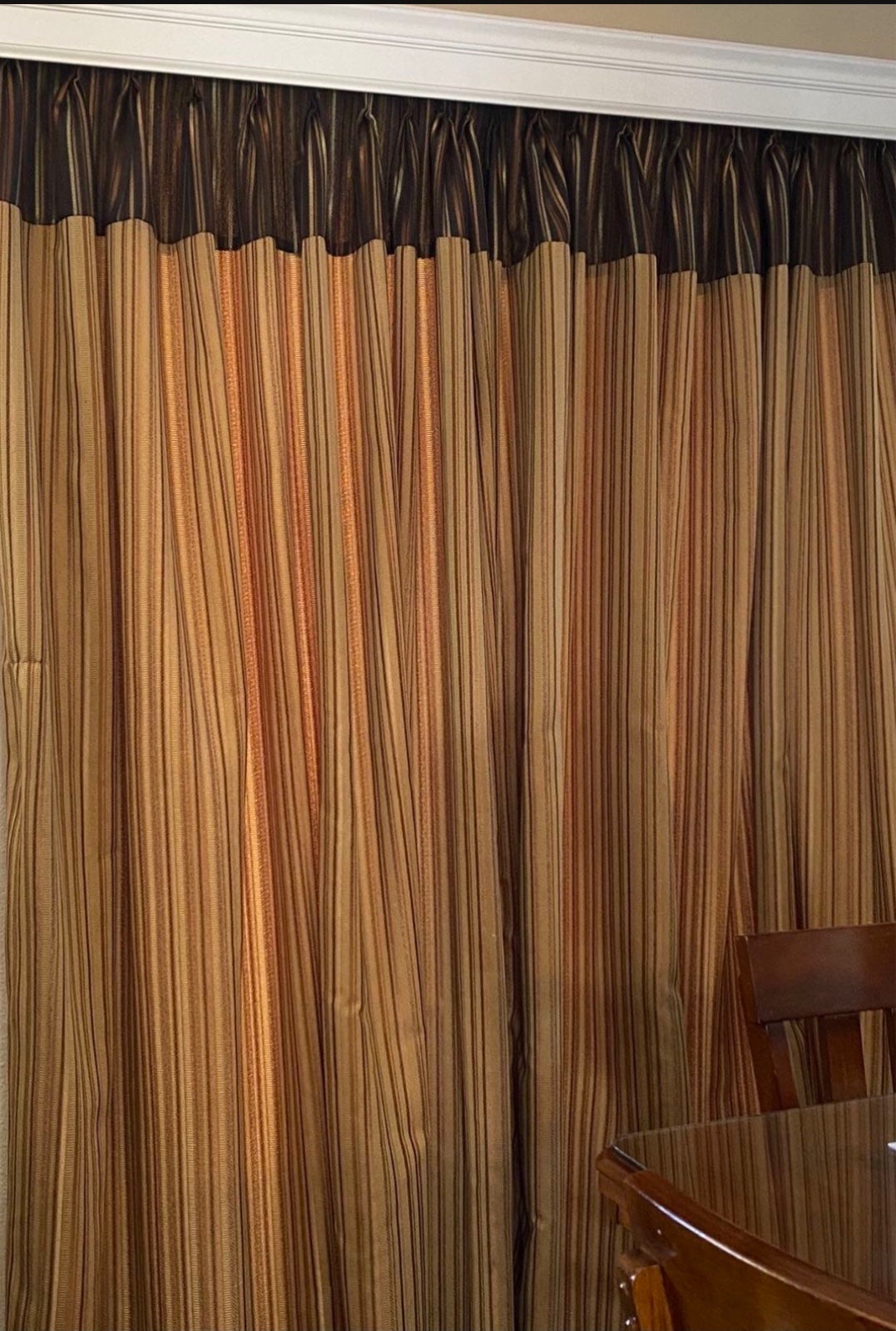 Sliding Door Custom Made Pin Down Curtain