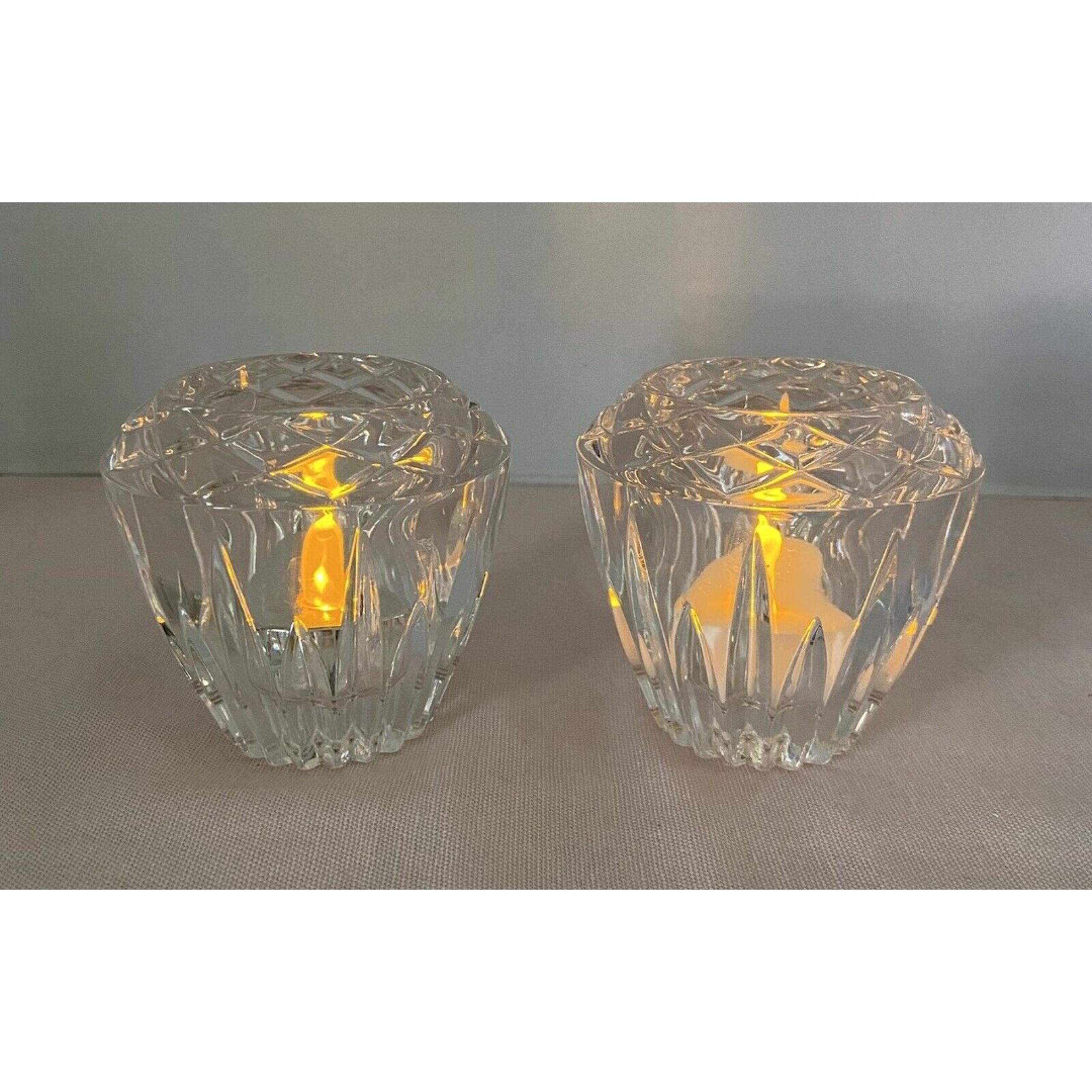 Princess House Highlights Lead Crystal Votive candle holder set