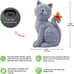 Solar Cat Outdoor Statues for Garden: Outside Decor with Butterfly Clearance