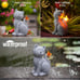 Solar Cat Outdoor Statues for Garden: Outside Decor with Butterfly Clearance