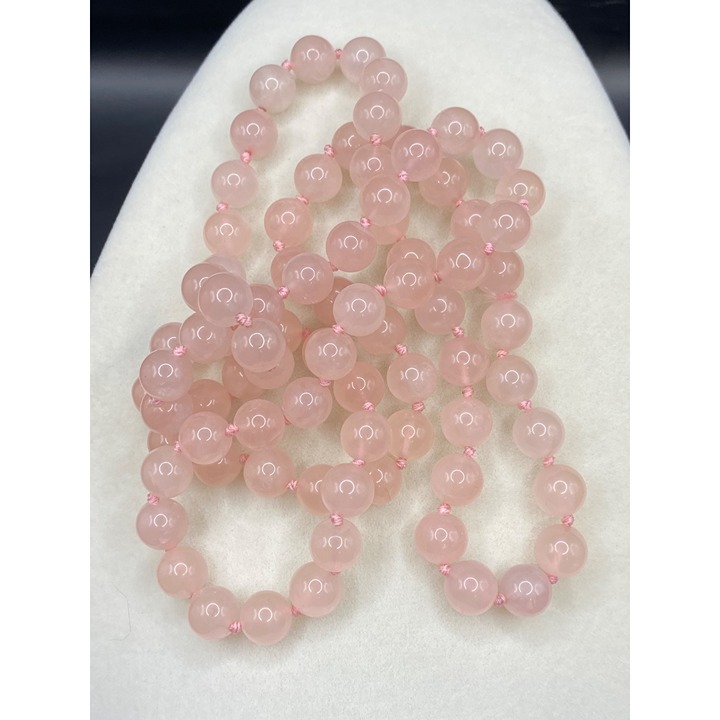 Natural rose quartz necklace