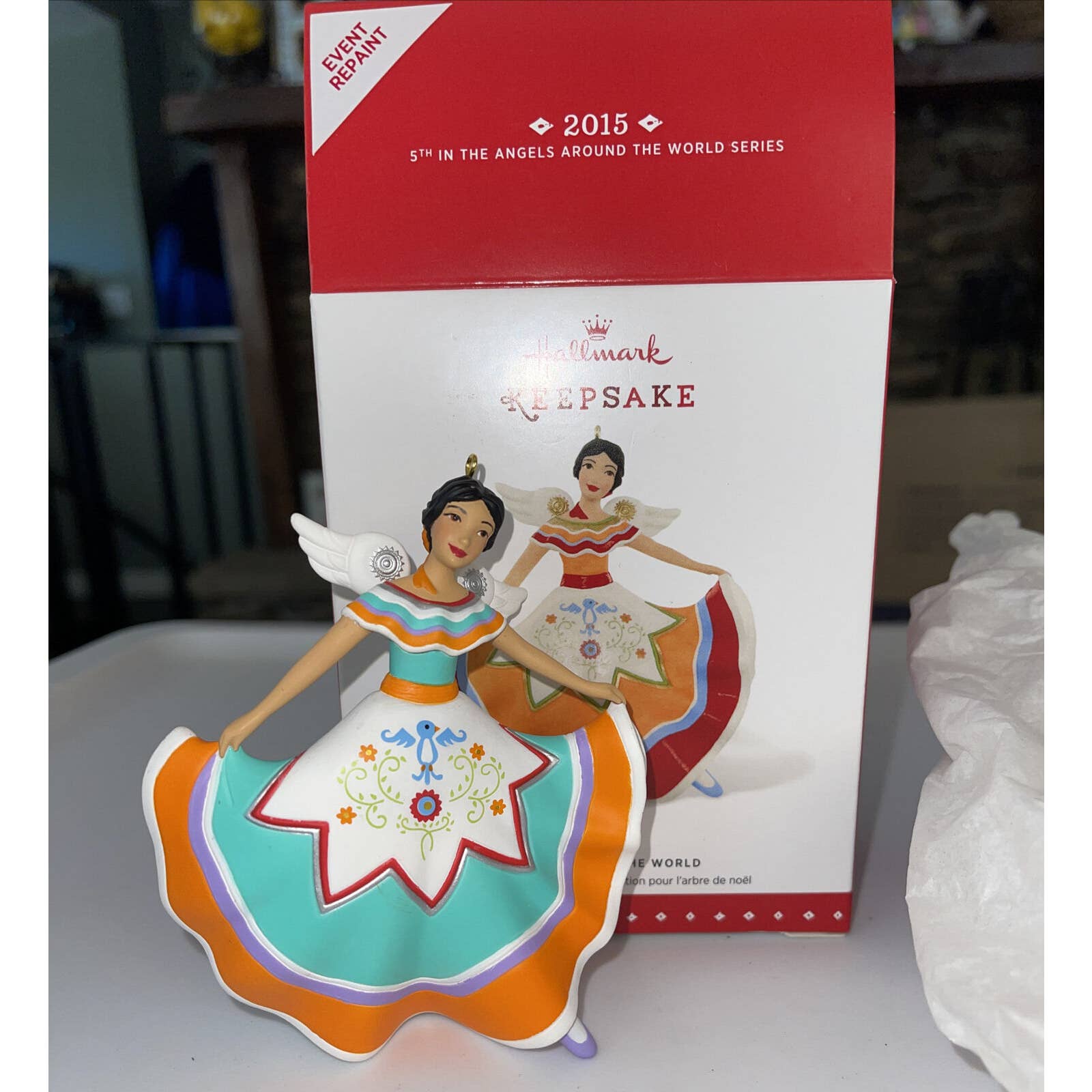 2015 Hallmark MEXICO #5 ANGELS OF THE WORLD Keepsake Ornament Repaint 3O