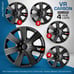 Alpena 17” VR Carbon Wheel Covers - Black, Set of 4 (Model 58410)