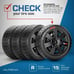 Alpena 17” VR Carbon Wheel Covers - Black, Set of 4 (Model 58410)