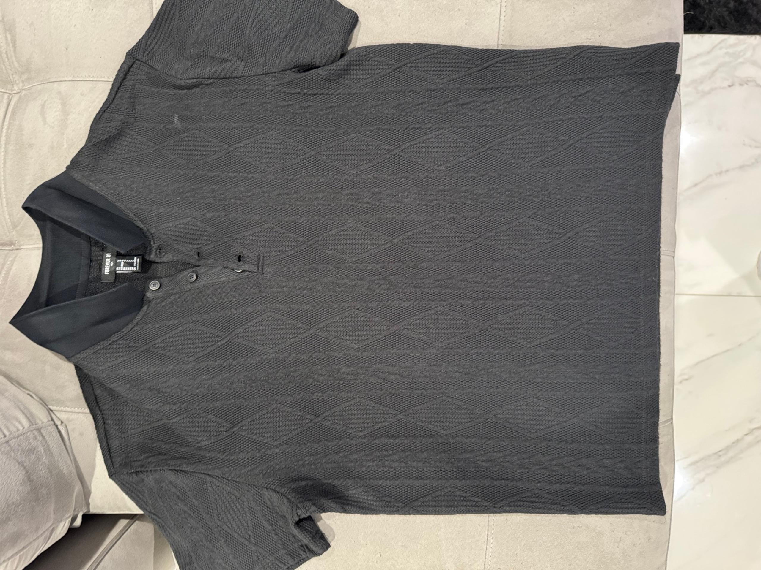 Black polo shirt
