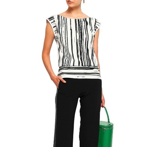 Piazza Sempione 4 Striped Sateen Top