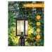 Outdoor Post Lantern Light Fixture with Pier Mount Base, Dusk to Dawn Black 2 Pa