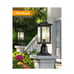 Outdoor Post Lantern Light Fixture with Pier Mount Base, Dusk to Dawn Black 2 Pa