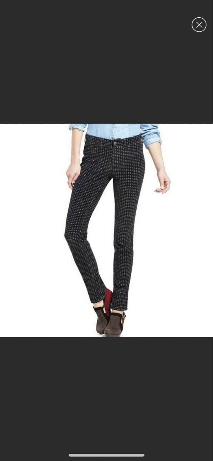 NWOT Anthropologie Pilcro & Letterpress Serif Corduroy Pattern Pants Sz 30