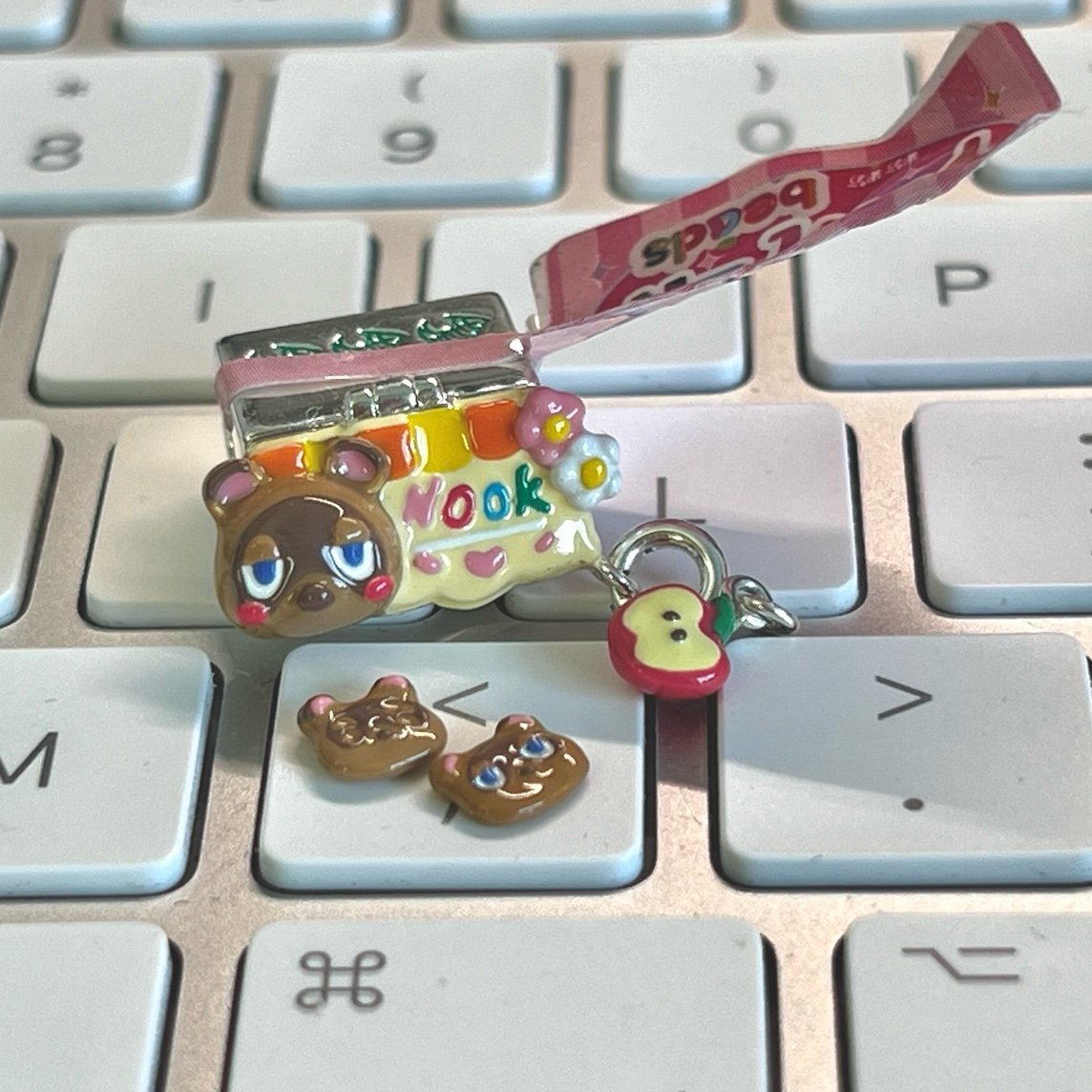 Animal Crossing Tom Nook Dessert Box with Mini Cookies 925 Sterling Silver Charm