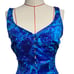 Vintage Maxine Of Hollywood Womens Blue Printed Button Swimsuit