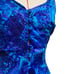 Vintage Maxine Of Hollywood Womens Blue Printed Button Swimsuit