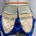 Vintage Maxine Of Hollywood Womens Blue Printed Button Swimsuit