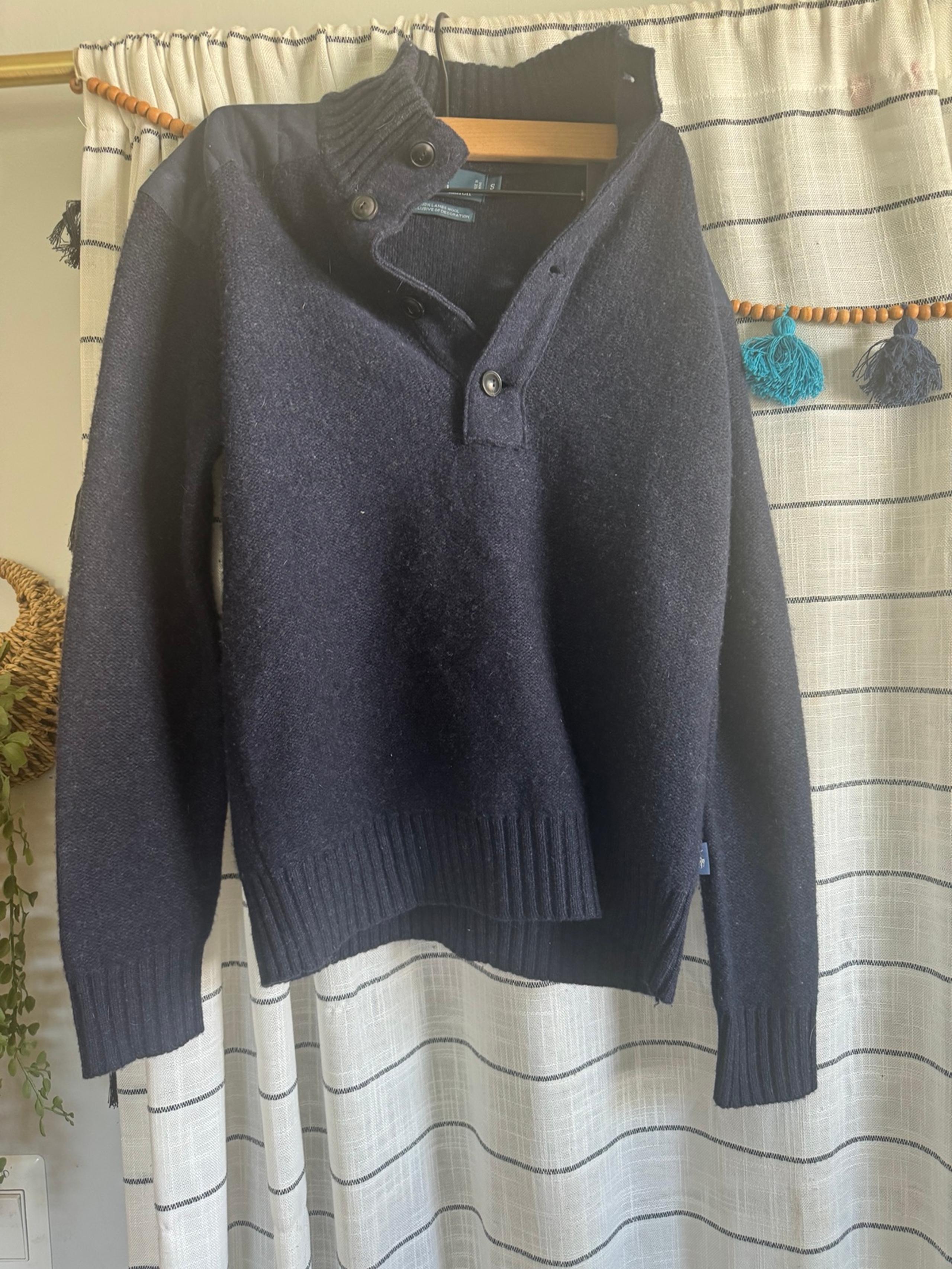 Polo Ralph Lauren 100% lambs wool Henley neck sweater