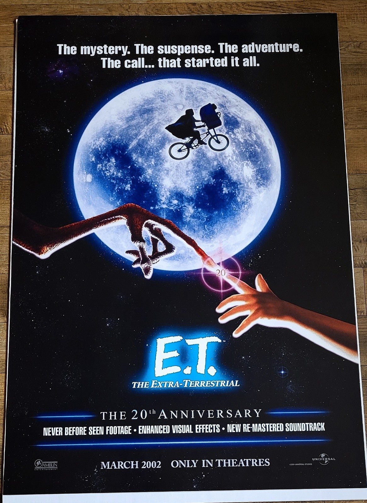 Original 2002 ET 20th Anniversary Advance Movie Poster