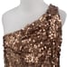 Alexis Admor Gold Brown Sequin Cocktail Dress New with tags Size Medium