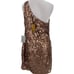 Alexis Admor Gold Brown Sequin Cocktail Dress New with tags Size Medium