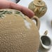 Antique Meiji Period Tea Set 4 Pieces Shark Skin Moriage Porcelain Cream Sugar