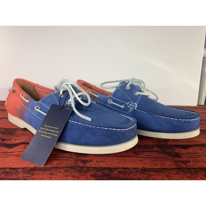 ✅Ralph Lauren Polo Newport Merton boat shoes Tye Dye Blue Red US Men's size 13