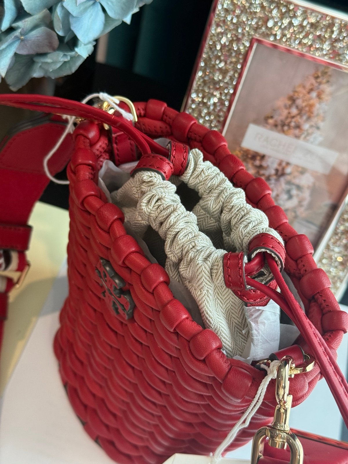 ★可愛い★TORY BURCH EMERSON WOVEN MINI BUCKET BAG NEW Tory Burch Emerson Woven Mini Bucket Bag 160648 | eBay