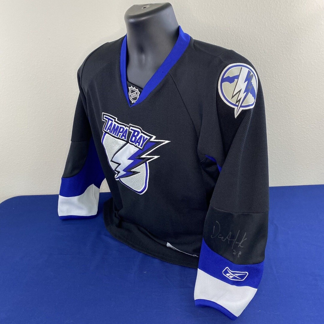 Dave Andreychuk Tampa Bay Lightning Autographed NHL Jersey Youth L XL Reebok