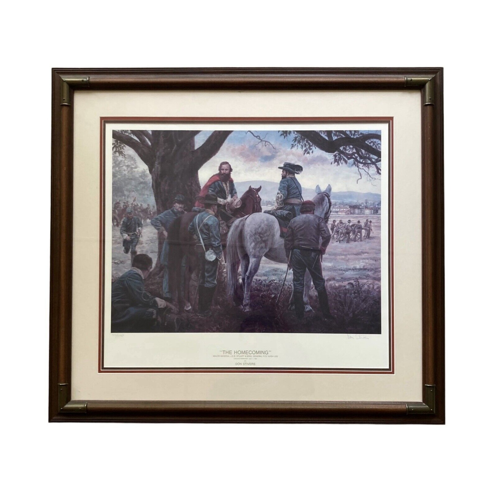 Don Stivers “The Homecoming” Large Framed & Signed Lithograph Print 33”X30”