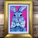 framed Bunny bowtie Giclee print of original painting by artist me!