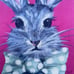framed Bunny bowtie Giclee print of original painting by artist me!