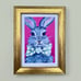 framed Bunny bowtie Giclee print of original painting by artist me!